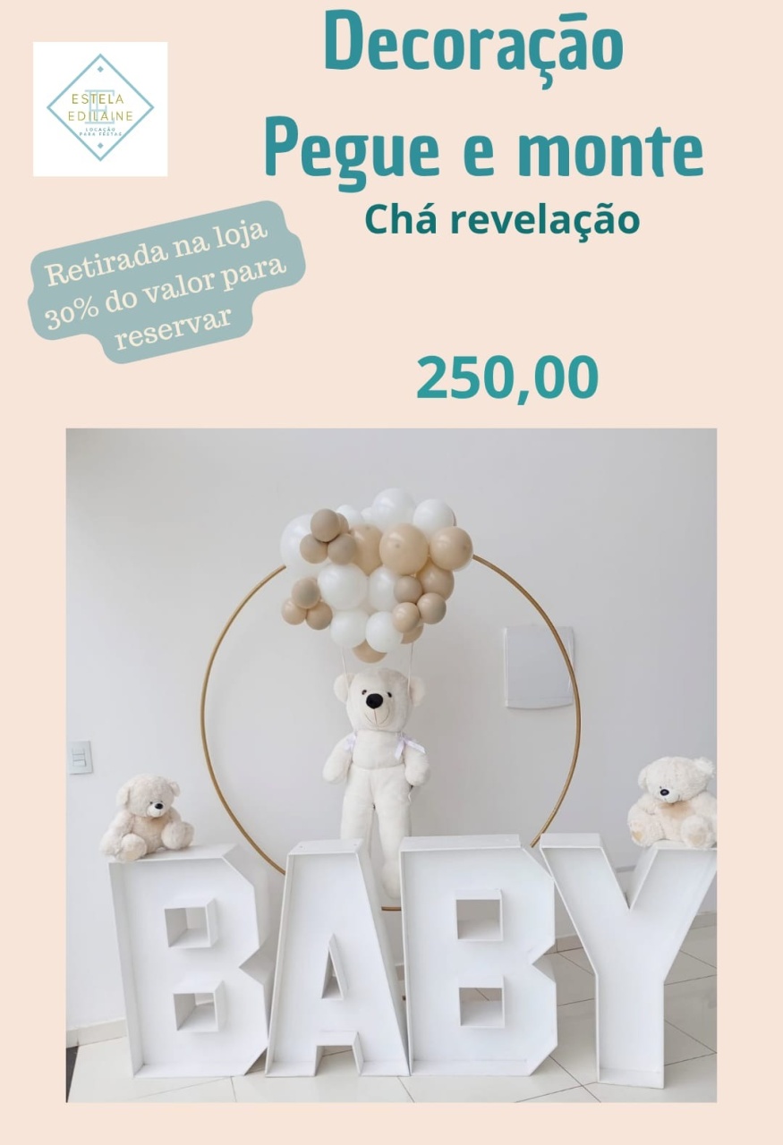 Cantinho Chá Revelação  - Estela Edilaine Pegue e monte 