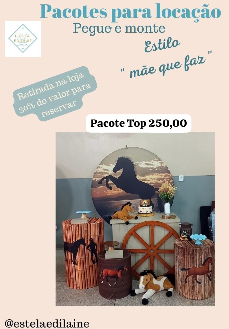 Cavalo Pacote Top - Estela Edilaine Pegue e monte 