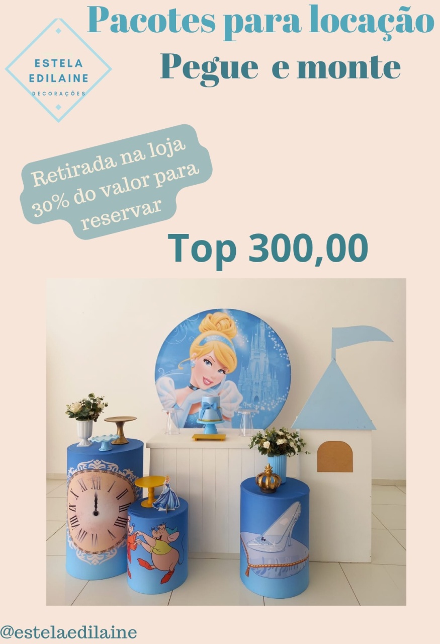 Cinderela Top C/ Castelo - Estela Edilaine Pegue e monte 