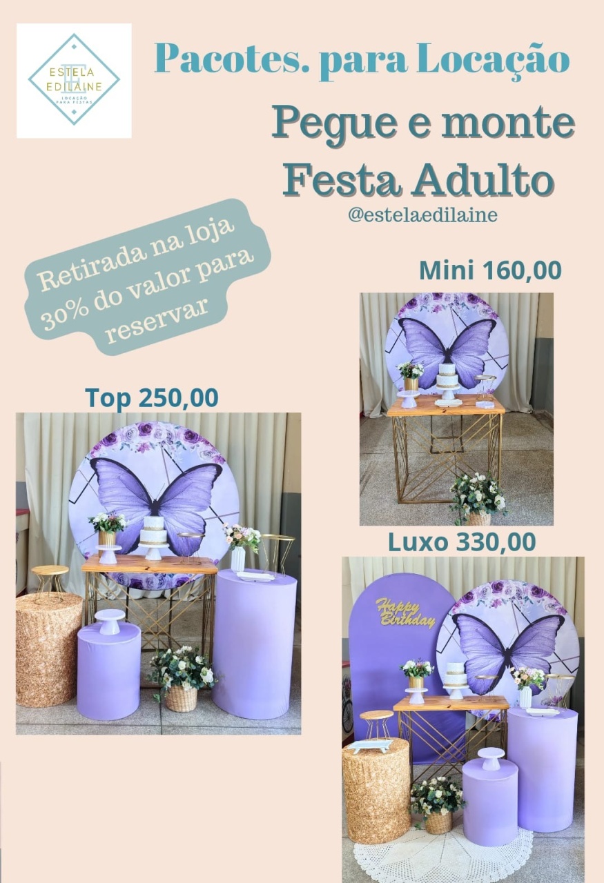 Borboleta Lilás - Estela Edilaine Pegue e monte 