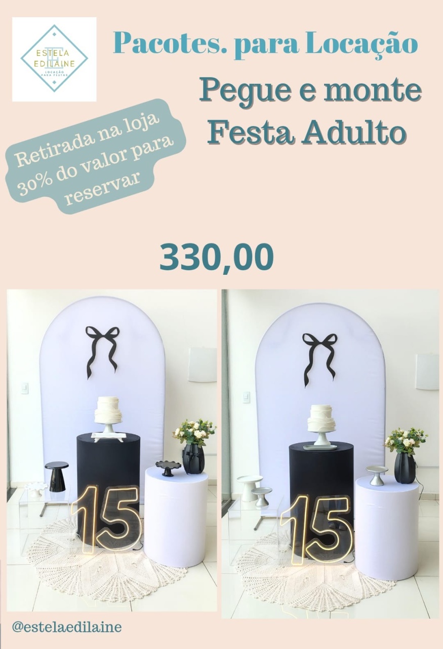 15 Anos / Laço Com Branco - Estela Edilaine Pegue e monte 