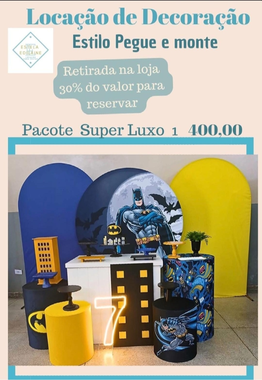 Batman Luxo - Estela Edilaine Pegue e monte 