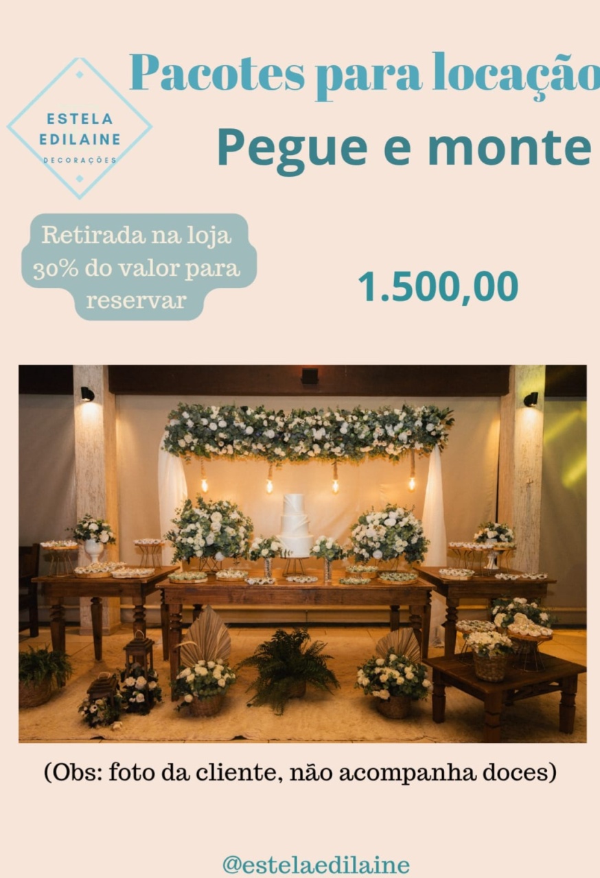 Casamento Kit Rústico - Estela Edilaine Pegue e monte 