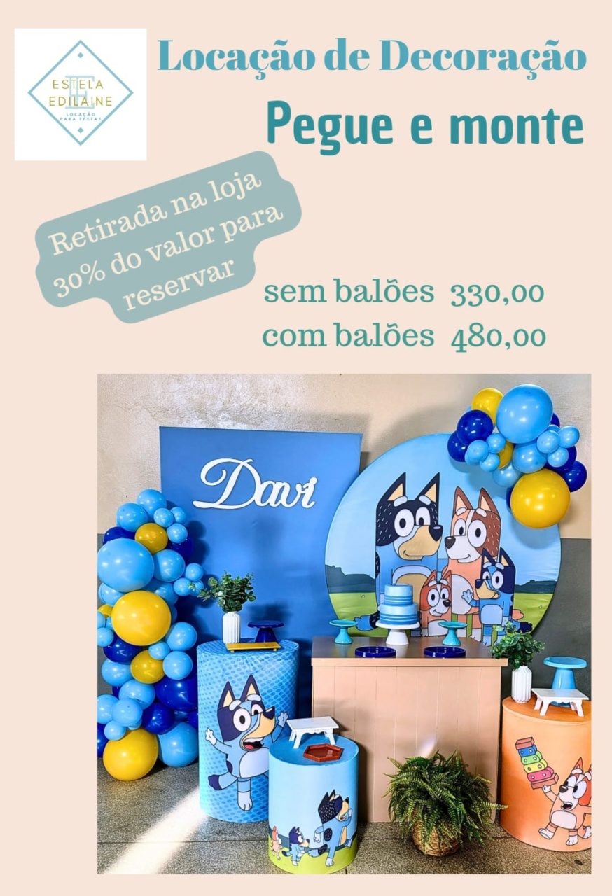 Bluey Menino 3 - Estela Edilaine Pegue e monte 