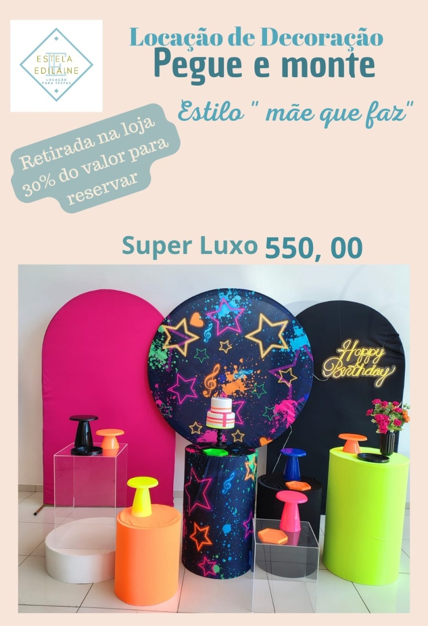 Neon Super Luxo - Estela Edilaine Pegue e monte 