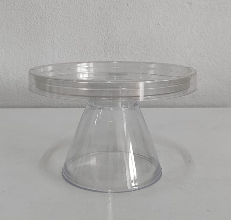 Bandeja Abs Cone Com Borda Baixa Cristal - Wanusa Nunes Andrade