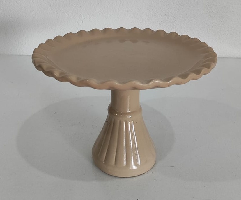 Boleira M Babado Bege 16X23Cm  - Wanusa Nunes Andrade