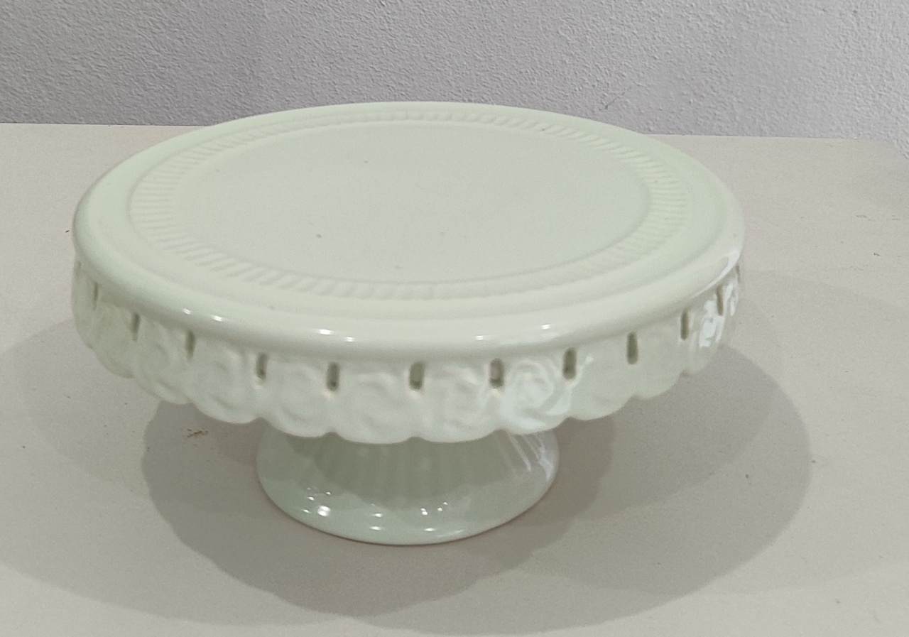Boleira Babado Baixa Rosa  22X9Cm - Wanusa Nunes Andrade