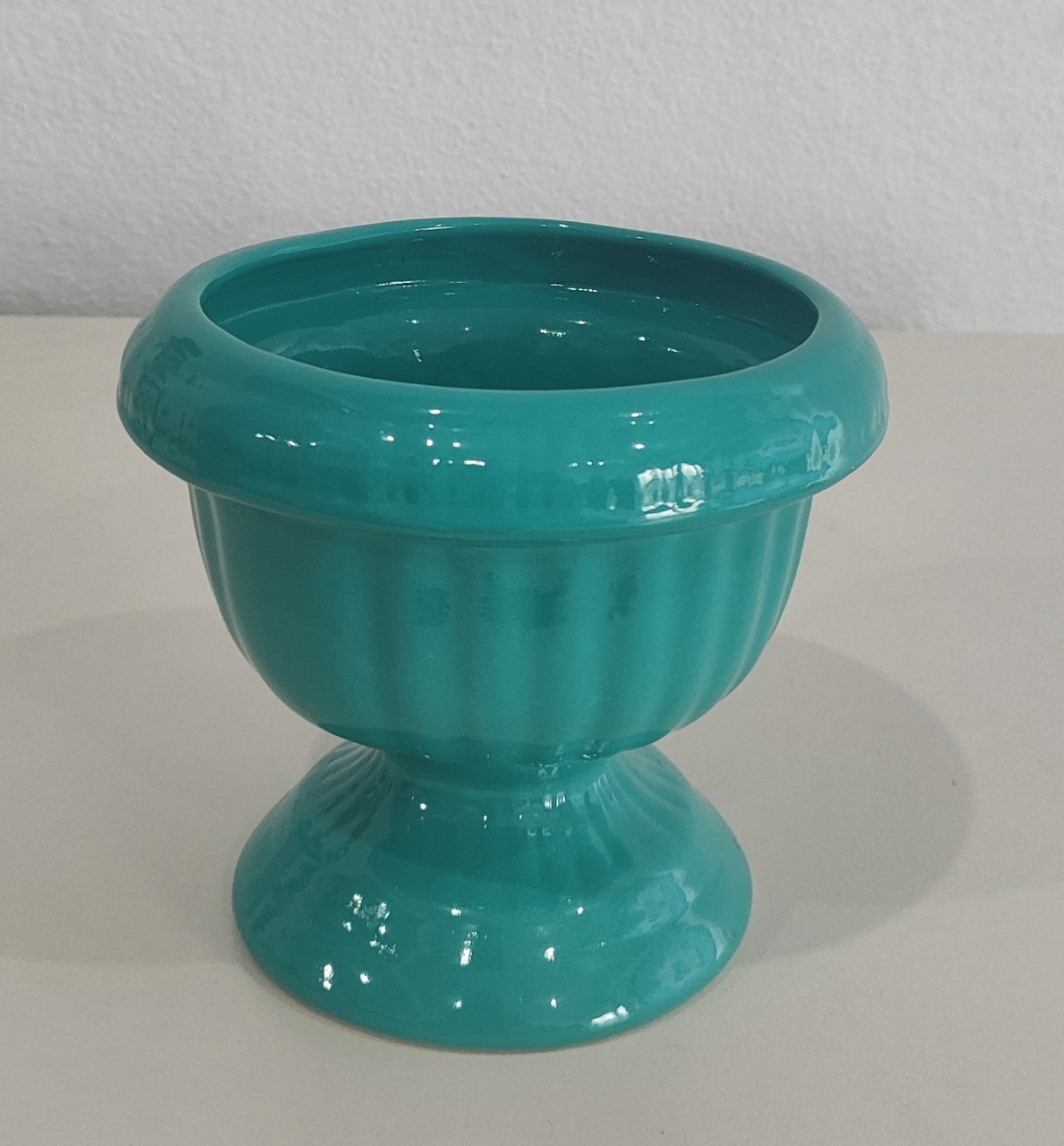 Vaso Taça Baixo Verde Água - Wanusa Nunes Andrade