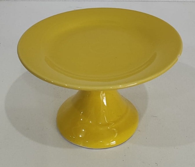 Suporte Para Doce Lisa Amarelo 9X20Cm   - Wanusa Nunes Andrade