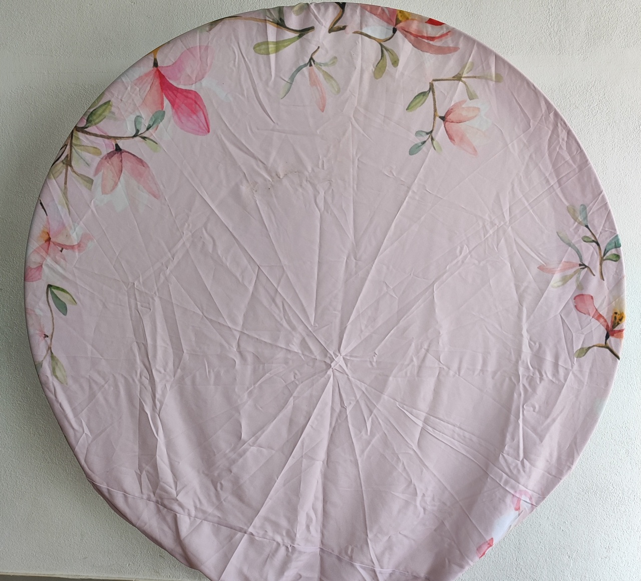 Painel Redondo  Rosado Flore Rosa1.80Cm     - Wanusa Nunes Andrade