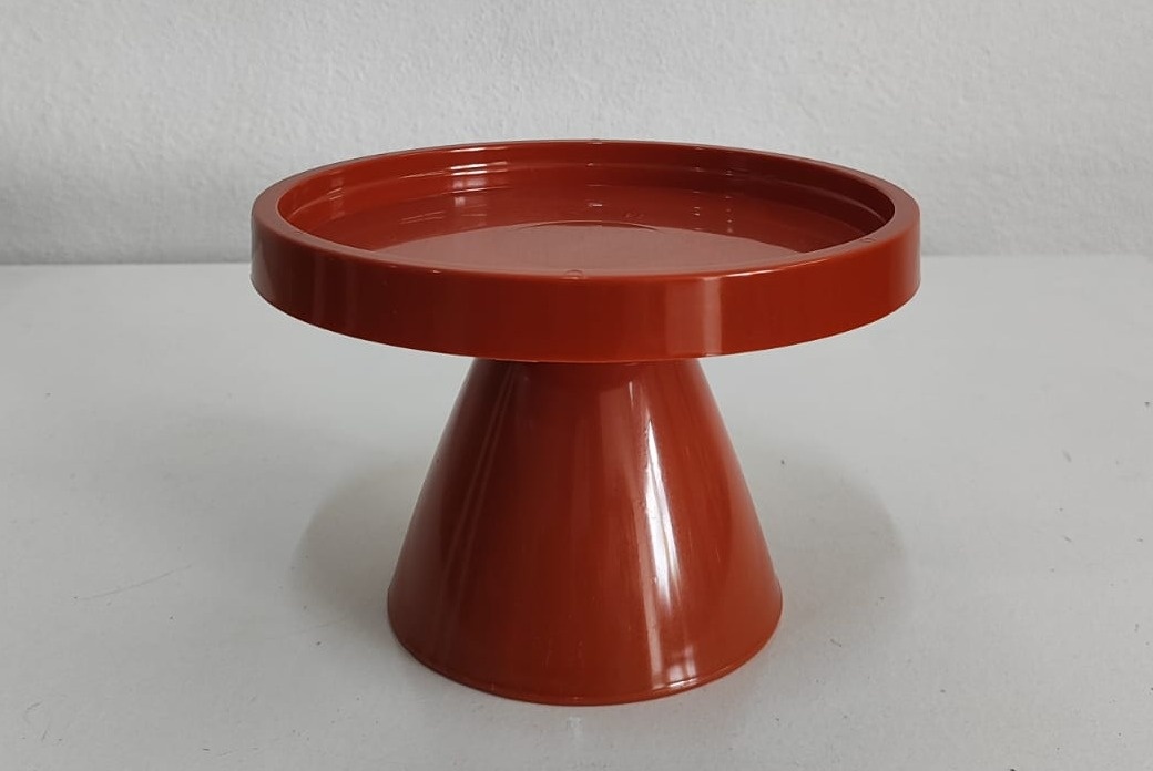 Bandeja Abs Cone Com Borda Baixa Terracota - Wanusa Nunes Andrade