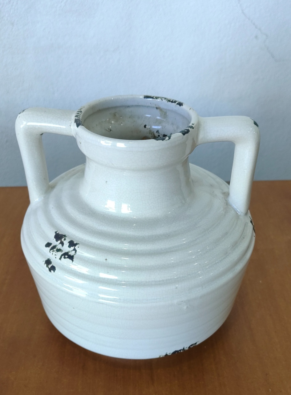 Vaso Alça Quadrada Bege Baixo - Wanusa Nunes Andrade