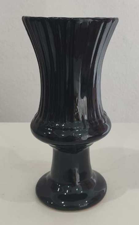 Vaso Charme Grande Preto 34Cm - Wanusa Nunes Andrade
