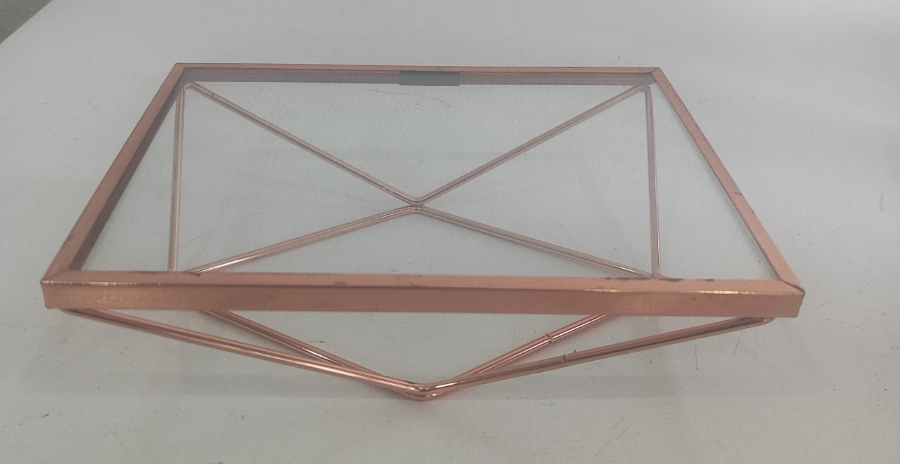 Suporte Para Doce Retangular Vidro Bronze 20X15Cm - Wanusa Nunes Andrade