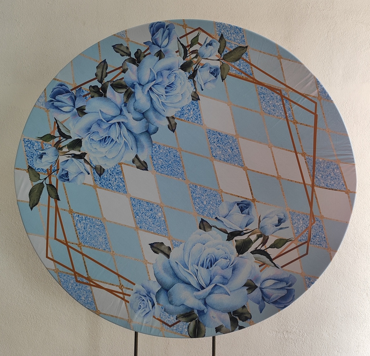 Painel  Floral Azul 1.50 Cm - Wanusa Nunes Andrade