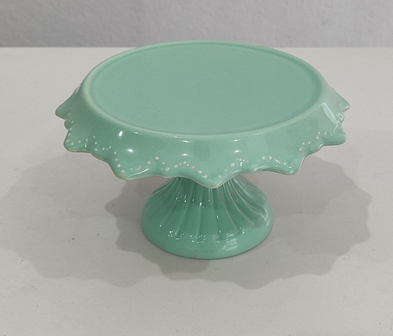 Suporte Para Doce Babado P Verde Piscina 14X9Cm - Wanusa Nunes Andrade