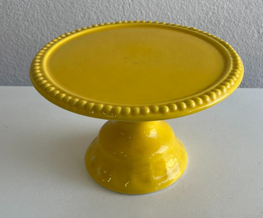 Boleira Baixa Amarelo 19X12Cm - Wanusa Nunes Andrade