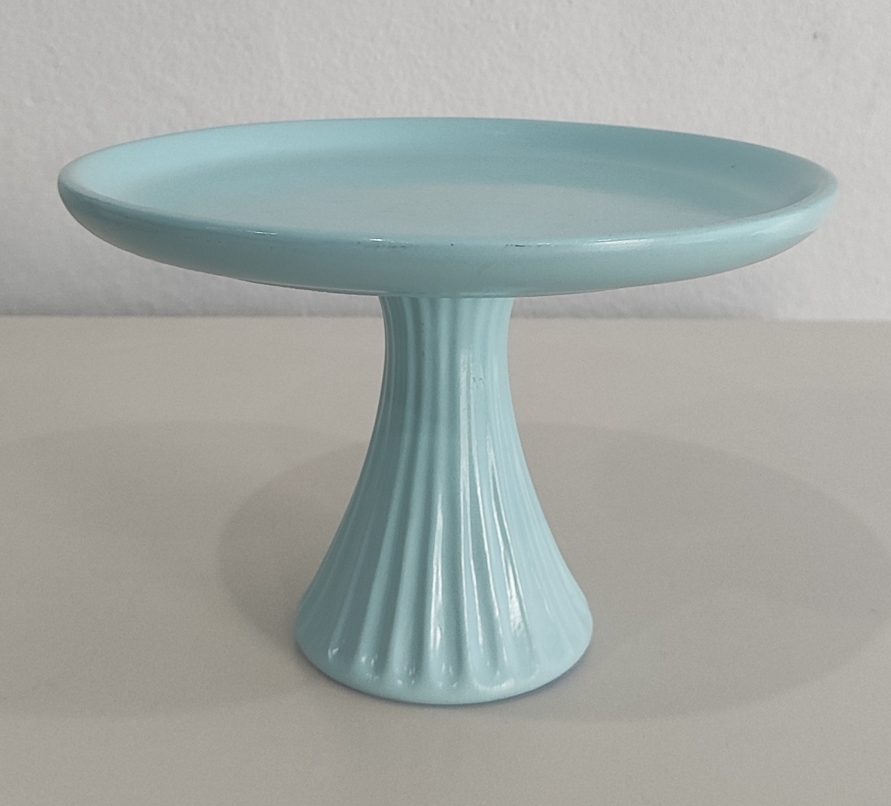 Boleira Alta Lisa Azul 24X14Cm  - Wanusa Nunes Andrade