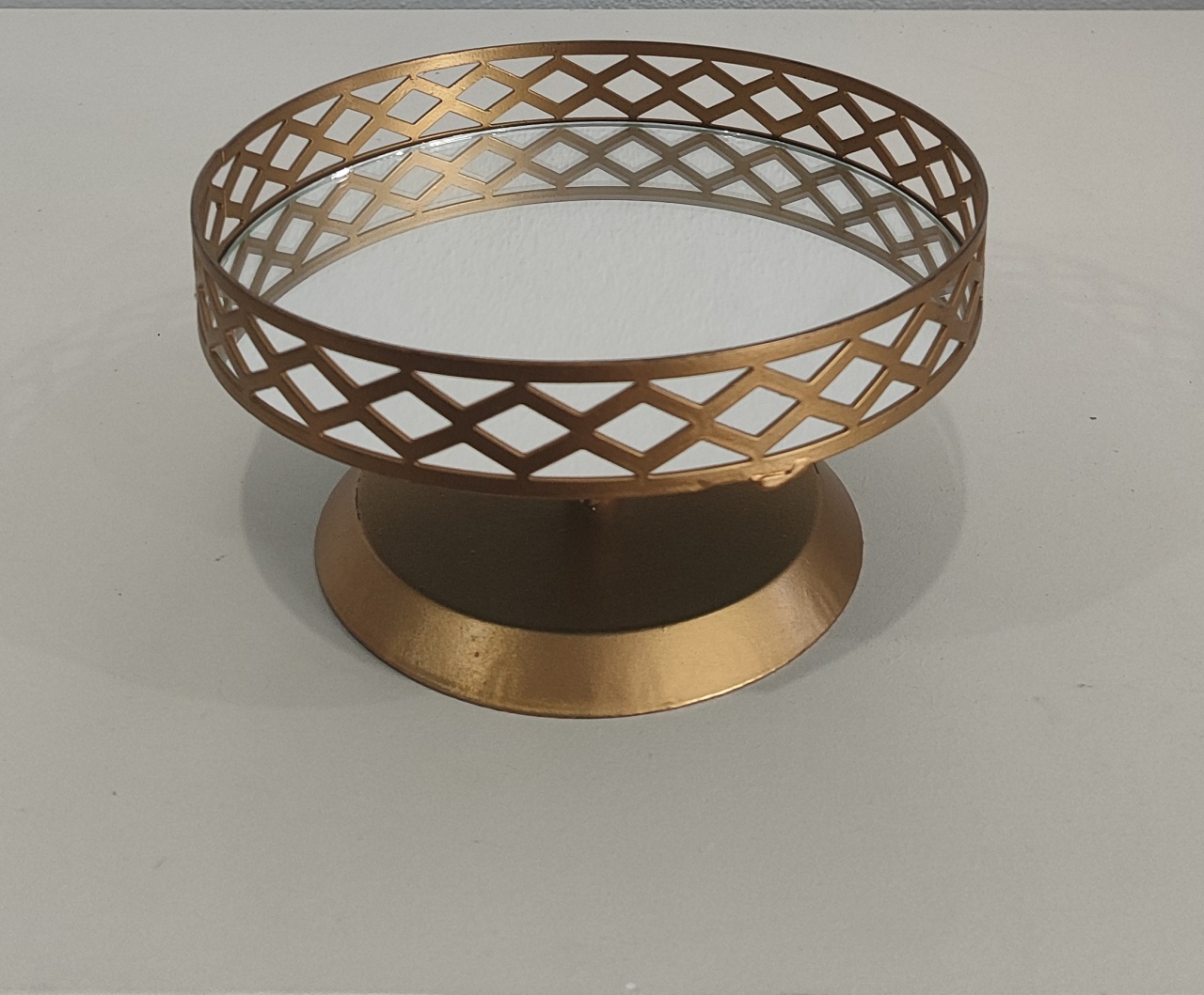 Suporte Para Doce Baixa Espelhada Dourado - Wanusa Nunes Andrade