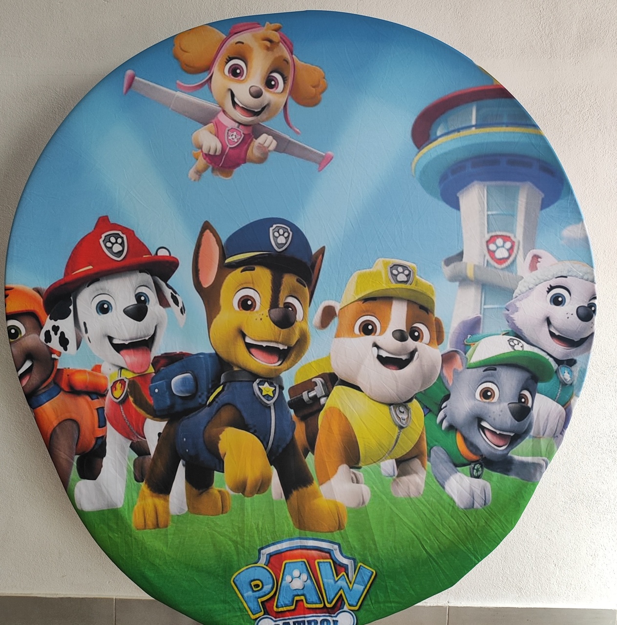 Painel Redondo Patrulha Canina 1.80Cm   - Wanusa Nunes Andrade