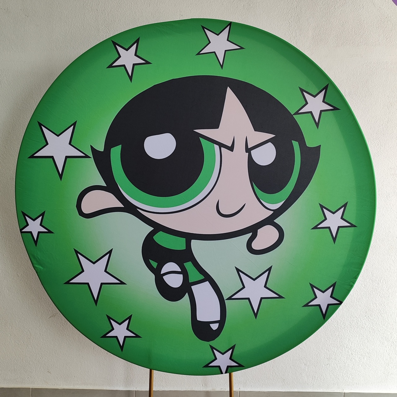 Painel Redondo Super Poderosa 1.50Cm   - Wanusa Nunes Andrade