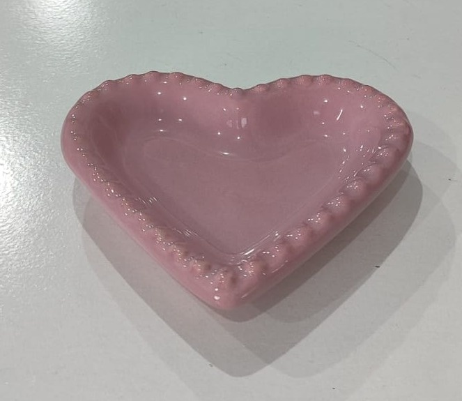 Coração Borda Bolinha Rosa - Wanusa Nunes Andrade