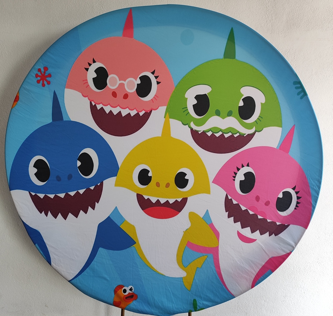 Painel Redondo Baby Shark  1.80Cm    - Wanusa Nunes Andrade