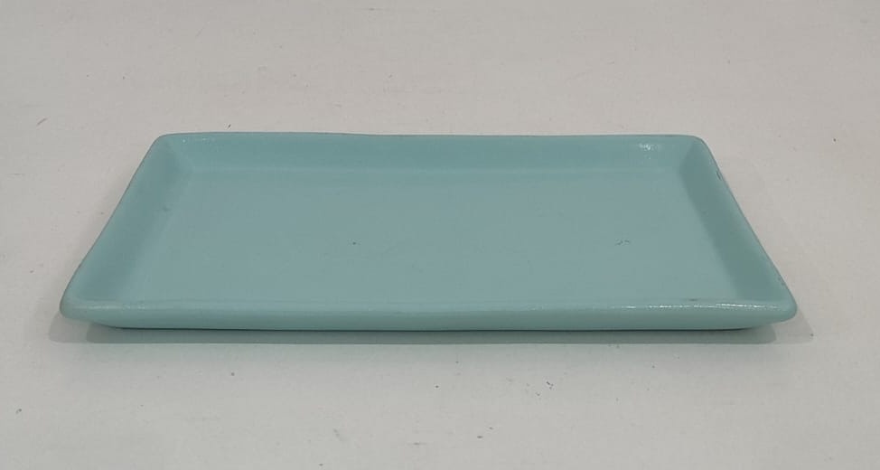 Bandeja Retangular Lisa Azul 30X15Cm - Wanusa Nunes Andrade