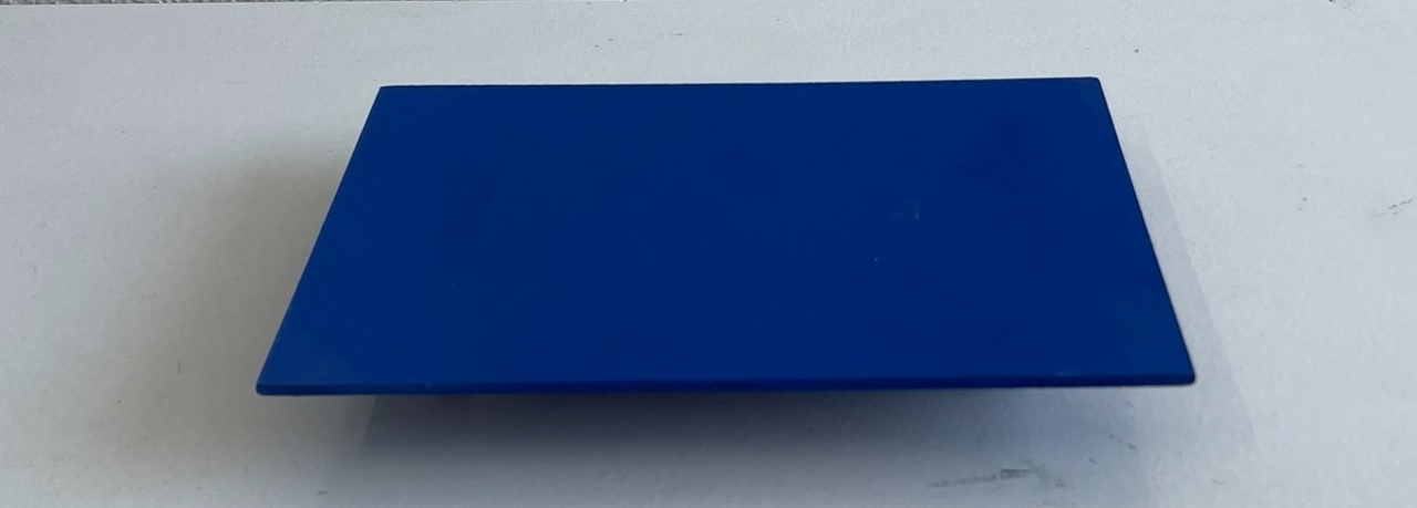 Bandeja Mdf Retangular Azul Royal13X20Cm   - Wanusa Nunes Andrade