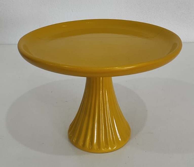 Boleira Alta Lisa Amarelo 24X14Cm - Wanusa Nunes Andrade