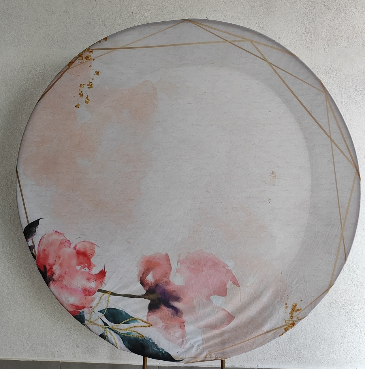Painel Redondo Flor Rosa 1.80Cm - Wanusa Nunes Andrade