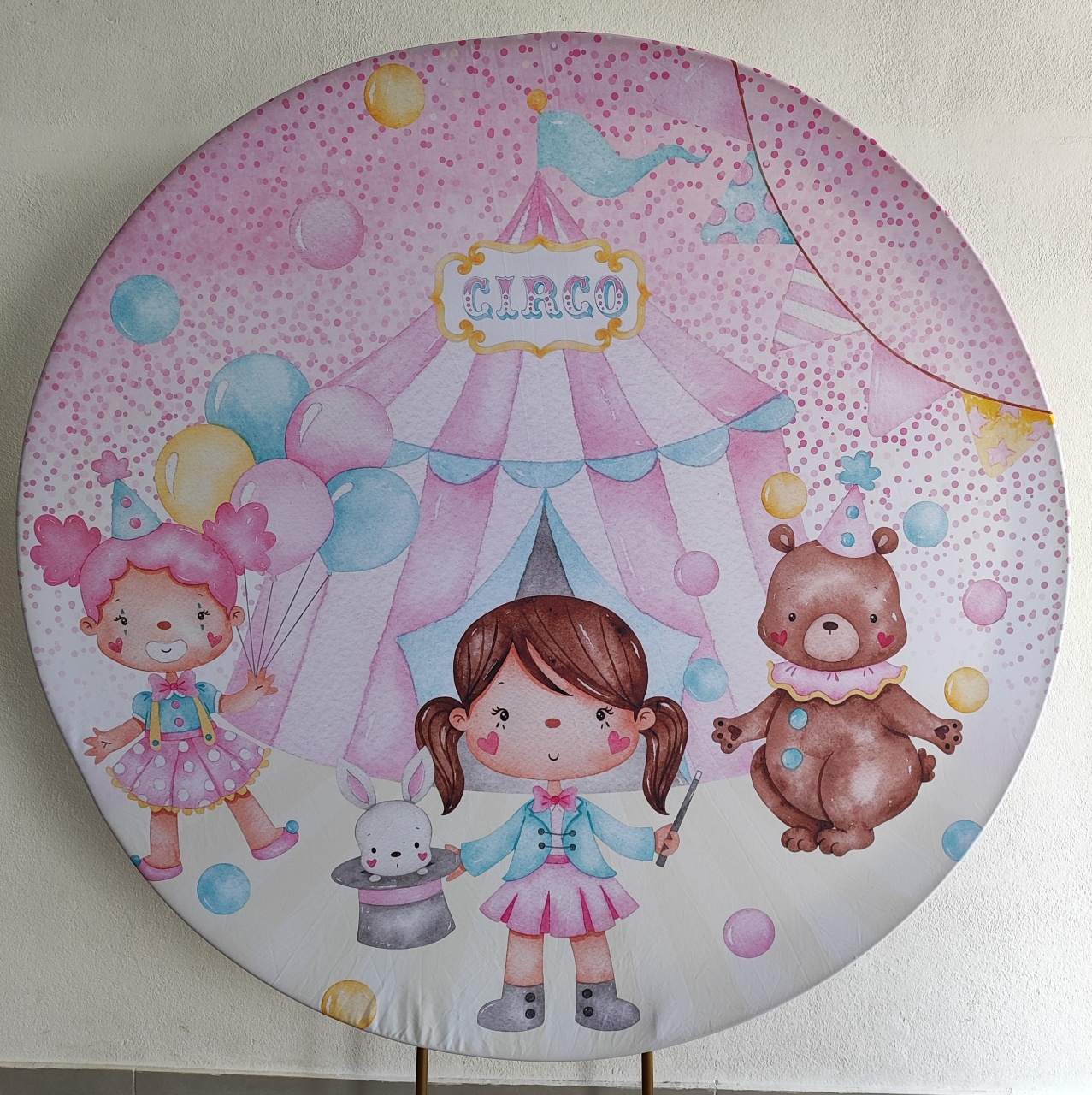 Painel Redondo Circo 1.50Cm  - Wanusa Nunes Andrade