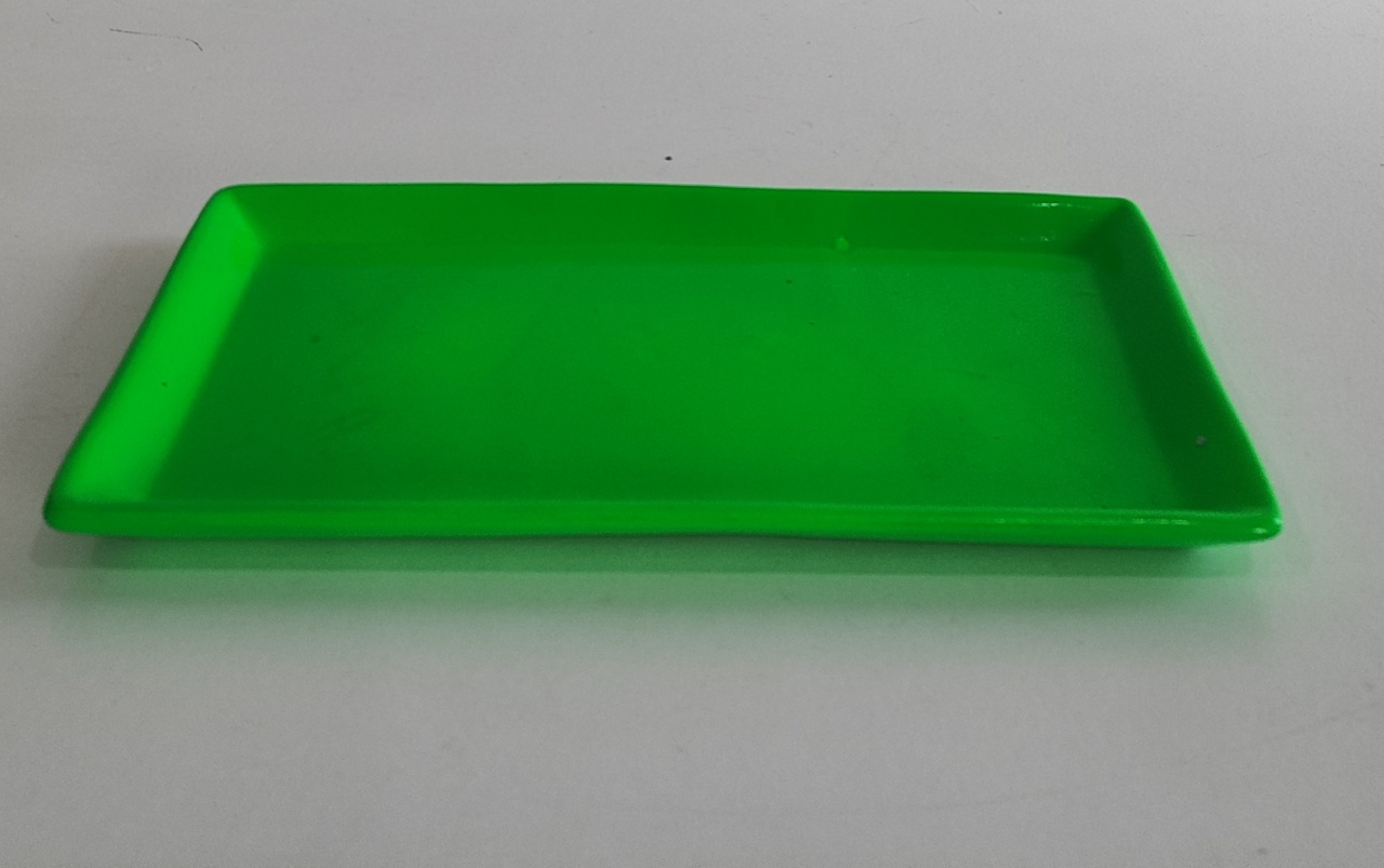 Bandeja Retangular Neon Verde  - Wanusa Nunes Andrade