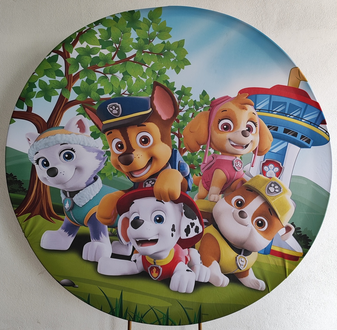 Painel Redondo Patrulha Canina 1.50Cm   - Wanusa Nunes Andrade