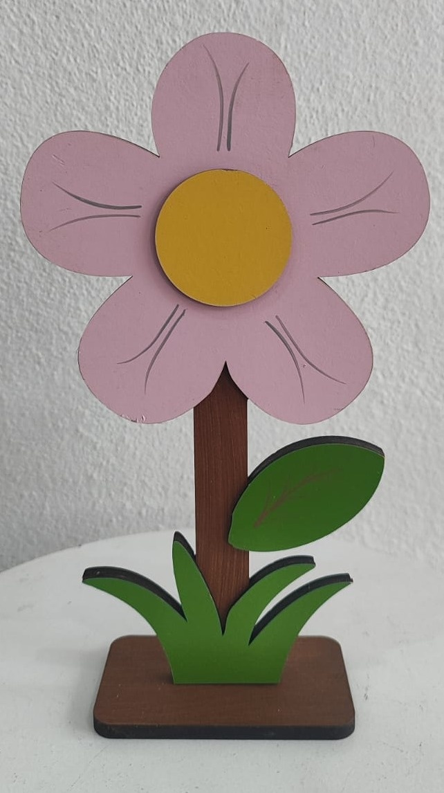 Display Mdf de Mesa Flor Rosa - Wanusa Nunes Andrade