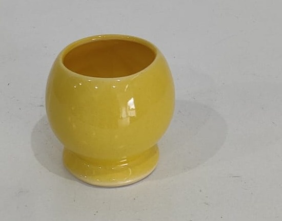 Vaso Bolinha Amarelo Claro 8Cm - Wanusa Nunes Andrade
