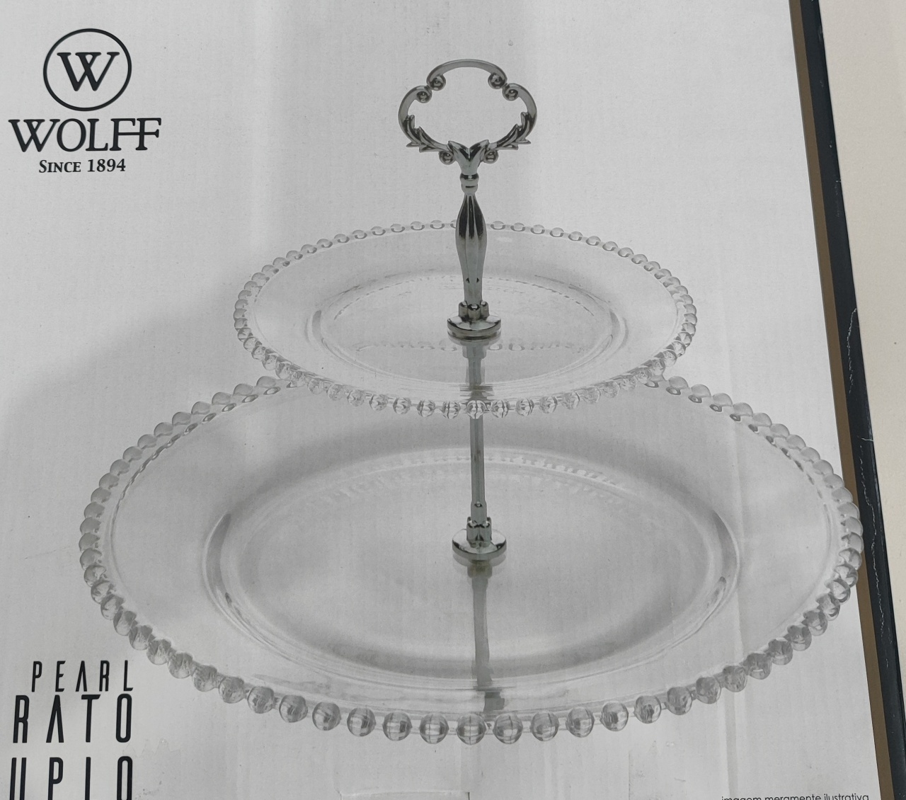 Bandeja Para Doce Duplo Cristal - Wanusa Nunes Andrade