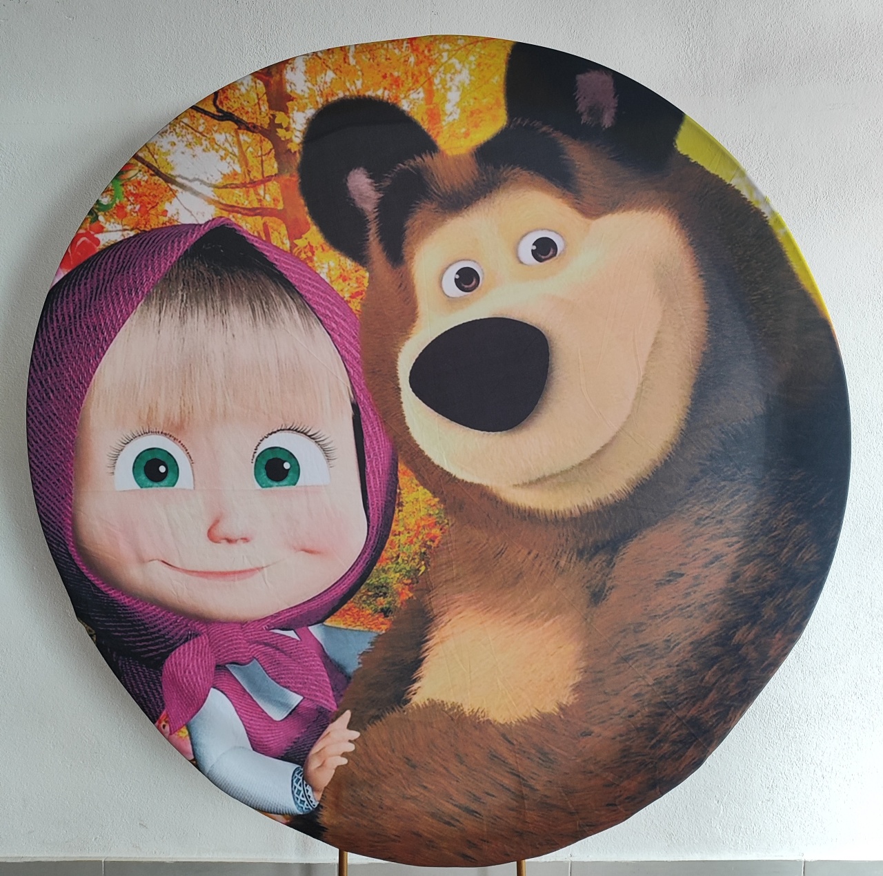 Painel Redondo Marcha E O Urso 1.80Cm     - Wanusa Nunes Andrade