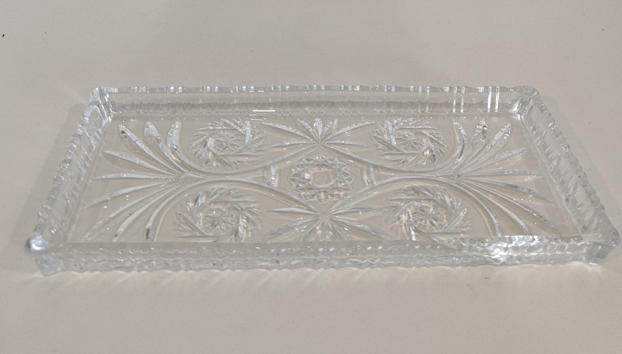Bandeja Para Doce Comprida Cristal 32×14Cm - Wanusa Nunes Andrade
