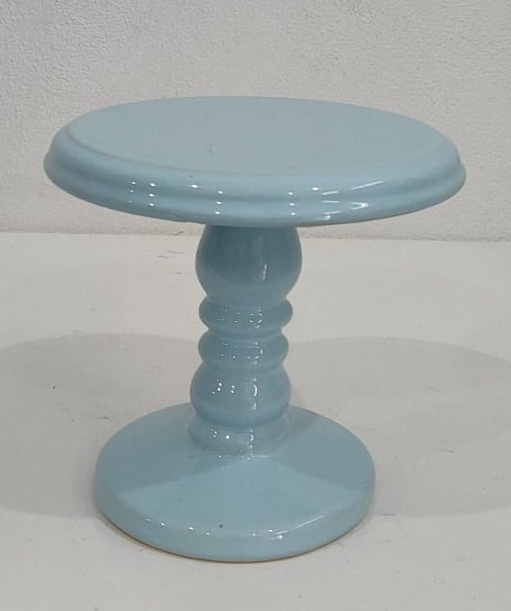 Boleira Alta Azul 19X17Cm   - Wanusa Nunes Andrade