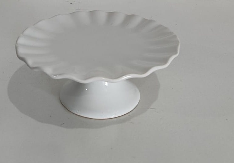 Suporte Para Doce Ondulada Branca 6X19Cm - Wanusa Nunes Andrade