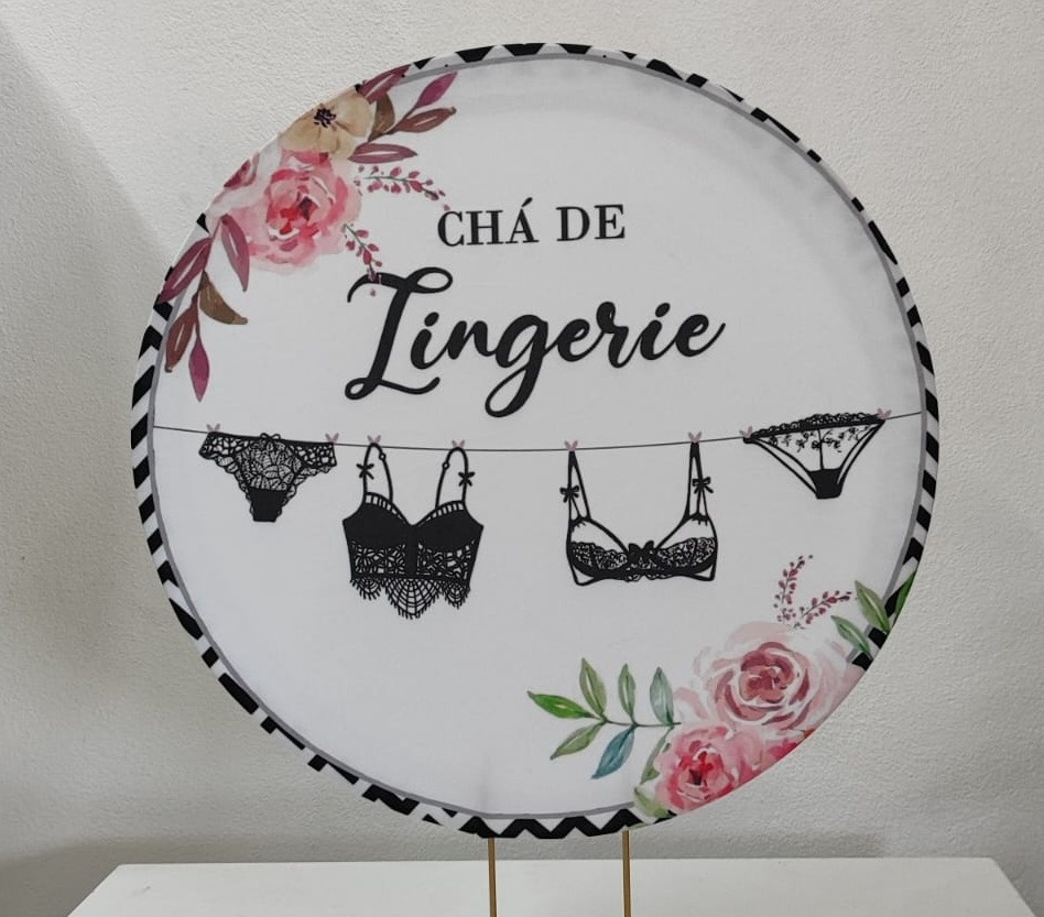 Painel 50Cm-Chá de Lingerie - Wanusa Nunes Andrade