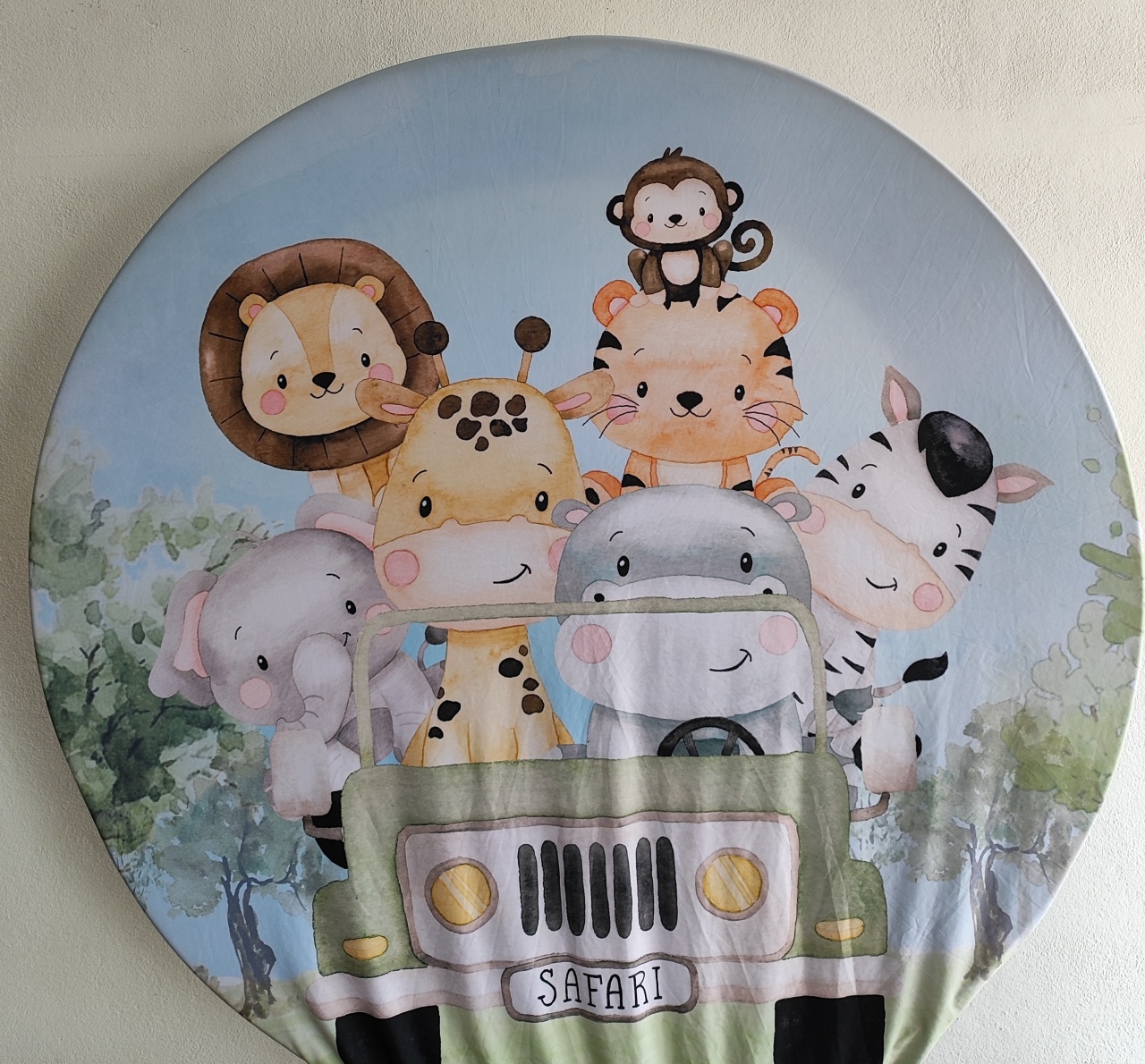 Painel Redondo Safari Menino 1.80Cm   - Wanusa Nunes Andrade