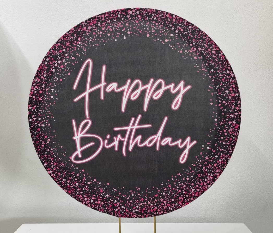 Painel 50Cm-Happy Birthday - Wanusa Nunes Andrade