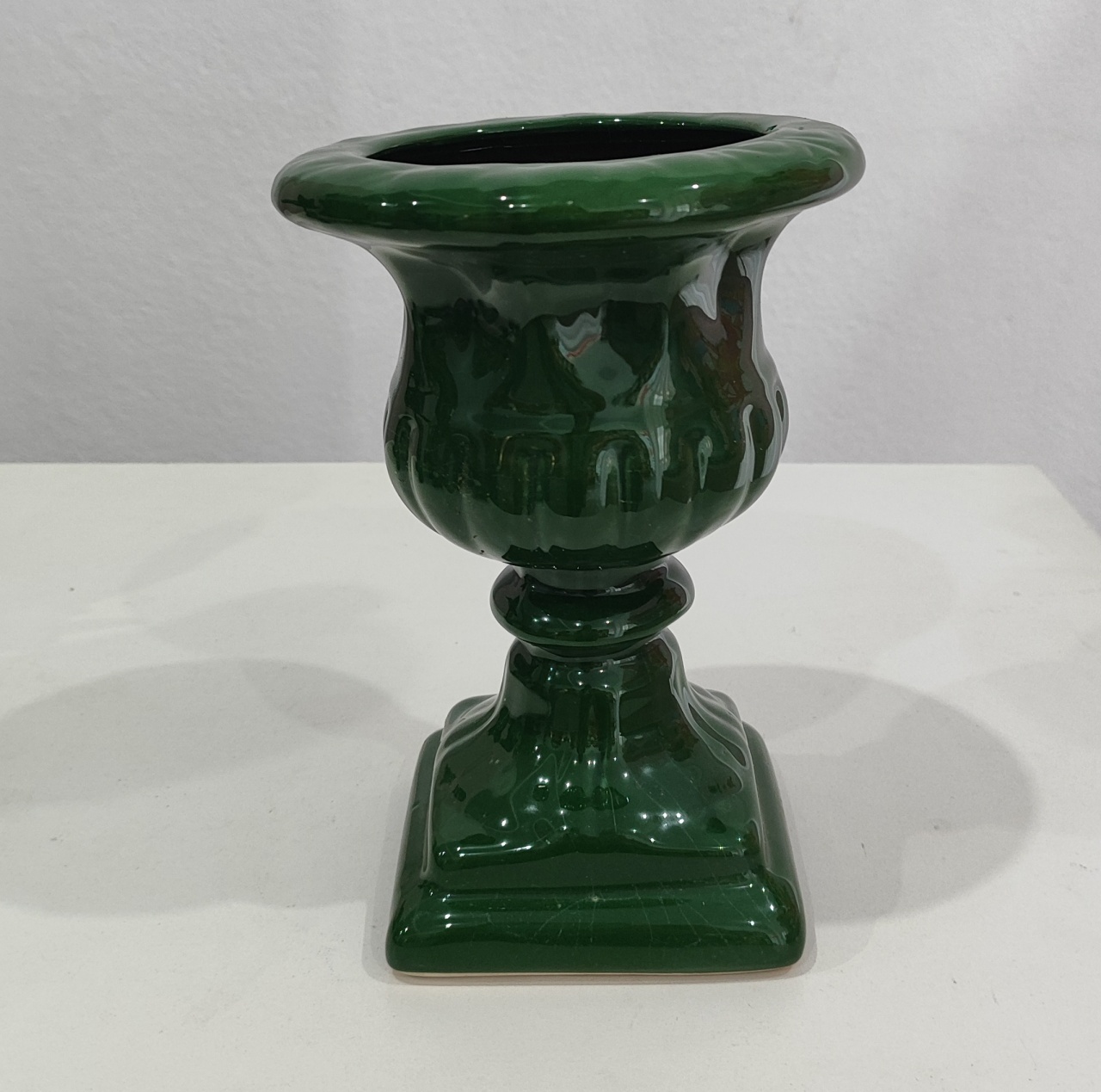 Vaso Taça Verde Escuro Alto - Wanusa Nunes Andrade