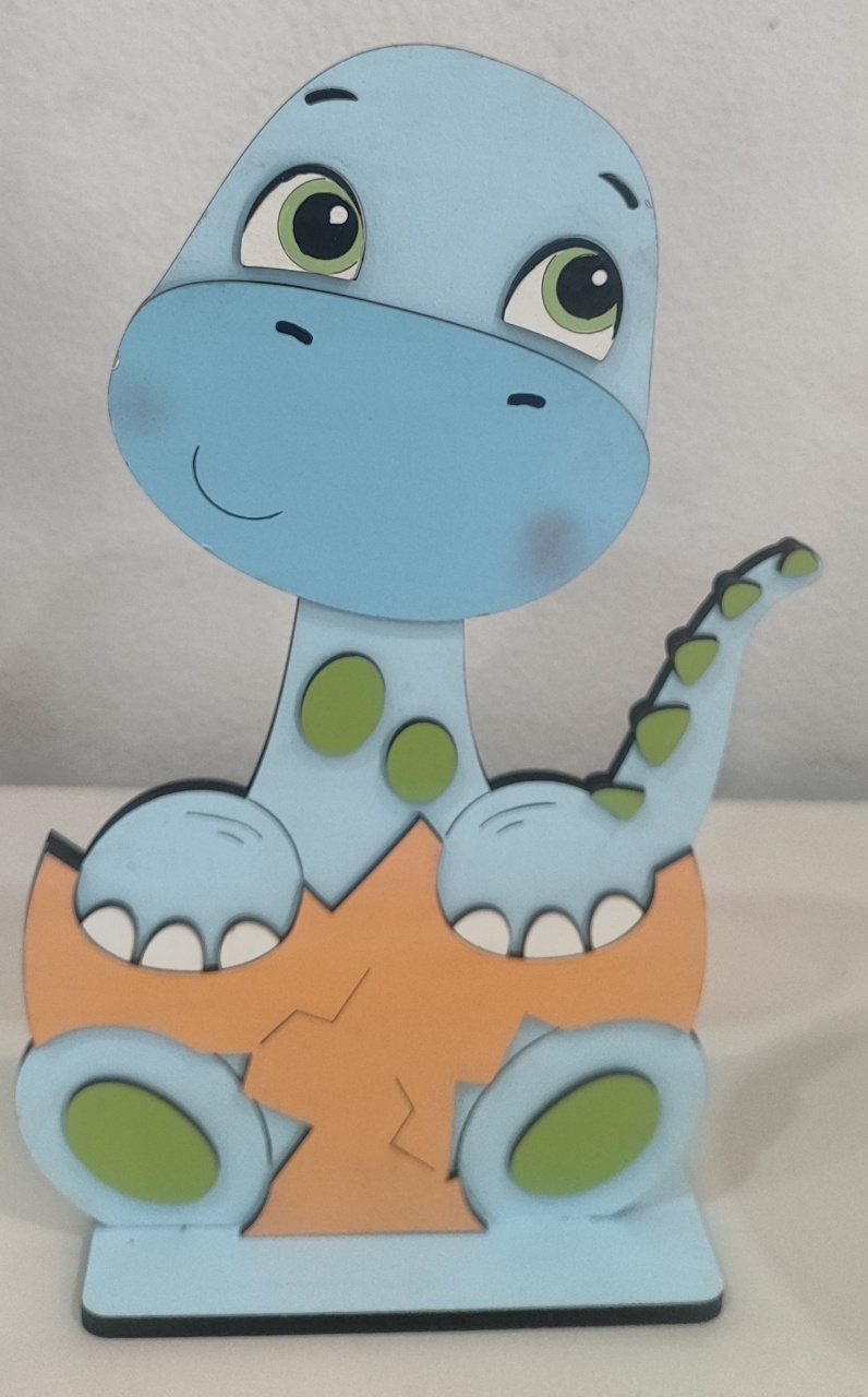 Display Mdf de Mesa Dinossauro Azul - Wanusa Nunes Andrade
