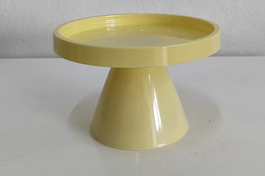 Bandeja Abs Cone Com Borda Baixa Amarelo Claro - Wanusa Nunes Andrade