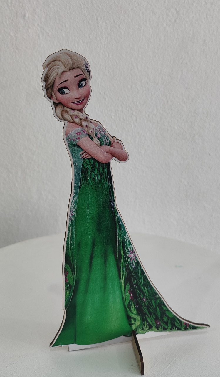 Display Mdf de Frozen Vestido Verde - Wanusa Nunes Andrade