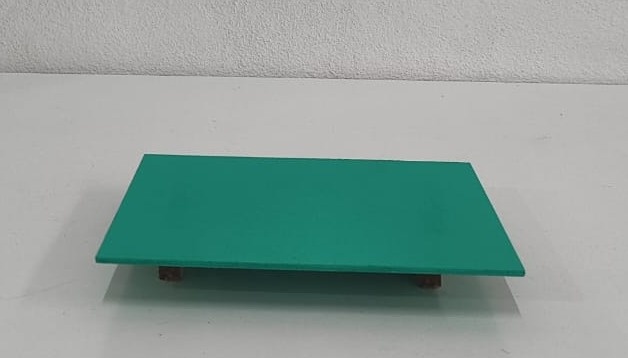 Bandeja Mdf Retangular Verde 13X20Cm  - Wanusa Nunes Andrade